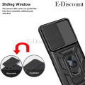 New Phone Case For VIVO X100 Pro Cover Car Foldable Metal Bracket Sliding Camera Protection Hard Shockproof for VIVO X100 Case.