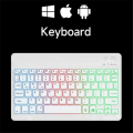 Wireless Bluetooth Keyboard Backlit Colorful Keyboard 10 inch Tri-Colour Backlit Keyboard Tri-System Bluetooth Wireless Keyboard.