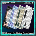 PMO Wave75 Mechanical Keyboard 8000mAh Custmoized Hot Swappable Hifi Switch CNC Aluminum BT 2.4G Wireless QMK VIA Driver. 