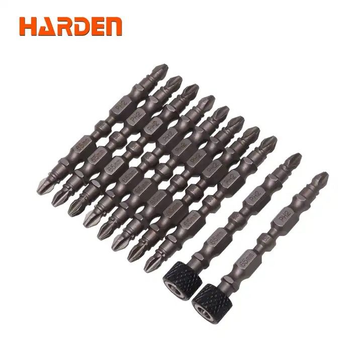 Harden 10Pcs PH2X65mm double end super magnetic screwdriver head with magnetic coil screwdriver 550606