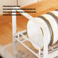 Dish Drying Rack Cabinet Storage Shelf Rack Easy Clean Nonslip Multifunctional for Counter Cupboard Pantry. 