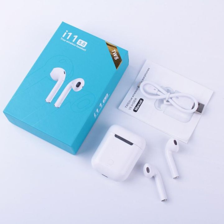 i11%20TWS%20Bluetooth%205.0%20Headphones%20Ear%20Pods%20Wireless%20Bluetooth%20Earphones%20with%20Wireless%20Charging%20Case-%20White%20-%20Image%204