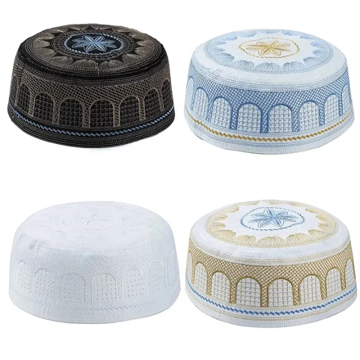 Men's%20Muslim%20Prayer%20Caps%20Saudi%20Arabia%20Islamic%20Cotton%20Embroidery%20Leisure%20Hat%20Men%20Headscarf%20Topkippot%20Turban%20Saudi%20Uae%20Cap%20-%20Image%203