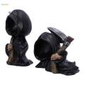 Grim Reaper Statue, Halloween Figurine, Holding, Reaper Figurine of Holy.