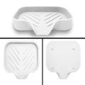1 pcs White Silicone Soap Tray - Self Draining Soap Dish - Soap Holder Self Draining - Soap Dish for Bar Soap - Soap Dishes That Drain - Soap Dish for Sink - Organizer for Bathroom end Kitchen..