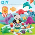 Playdough Dinosaur World Play Dough Set Plasticine Mold Animal Ocean Modeling Clay Kit Slime Toys Set DIY Kid Cutter Mould.