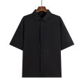 IELGY men's ice silk thin short sleeve shirt. 