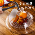PC acrylic transparent food cover dust cover round plastic dish cover cake cover fruit plate cover snack cover dinner cover.