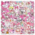 50/100pcs Kawaii My Melody Kuromi Hello Kitty Stickers for Kids Girls DIY Laptop Phone Diary Cute Cartoon Sanrio Sticker Decals.
