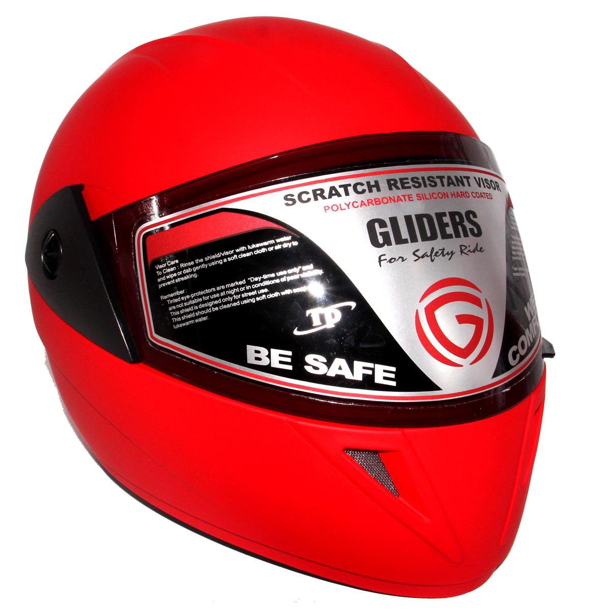Gliders Jazz Deluxe Helmet- Matt Red
