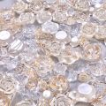 Transparent Gold Border Flower Baroque Accessories Mixed Random Style Cream Glue Phone Case Hair Clip Nail DIY Resin Accessories.