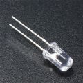 50Pcs- 5mm Transparent WHITE 5mm Water Clear LED White 5mm Ultra Bright Transparent Round 5mm LED Light Emitting Diode Water Clear White Light Bulbs For Electronics Project.