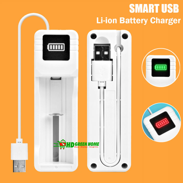 Smart USB 3.7V Li-ion Battery Charger Single-Slot Rechargeable Lithium ion Battery Charger