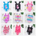 Star kids swimsuit 2~16Y Girls One-piece Swimsuit Children Girls Cute Children Baby Striped Swimwear Wholesale sw103. 