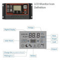 10A-60A MPPT 12V/24V Solar Charger Controller USB Dual Solar Panel Regulator - solar charge controller.