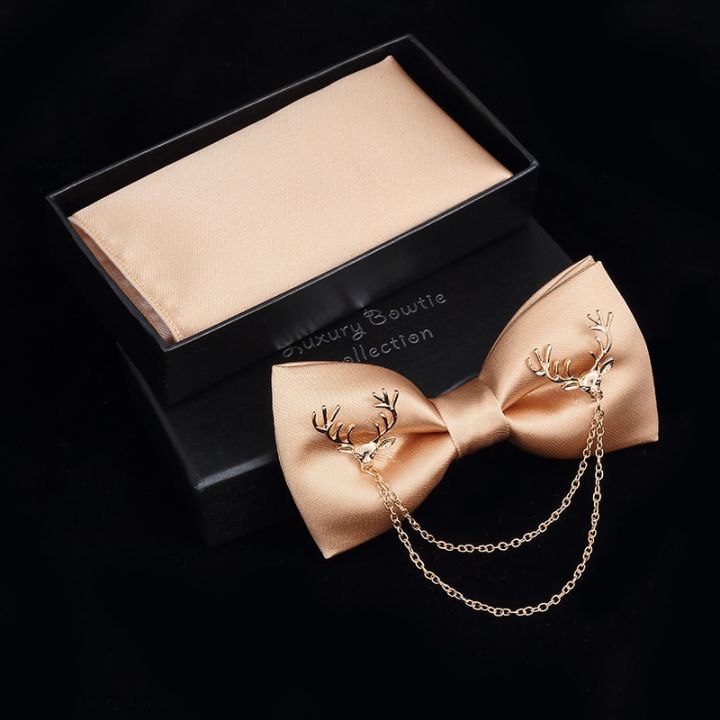 Adjustable%20Men's%20Bow%20Tie%20Metal%20Wing%20Bowtie%20Pocket%20Square%20Towel%20Handkerchief%20Gift%20Set%20Formal%20Neck%20ties%20Wedding%20Party%20Accessories%20-%20Image%207
