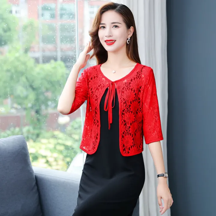 2023Spring%20Summer%20Coat%20Shawl%20Lace%20Women's%20Loose%20Slimming%20Large%20Size%20Cardigan%20Hollow%20out%20Sun-Proof%20All-Matching%20Coat%20Top%20-%20Image%203