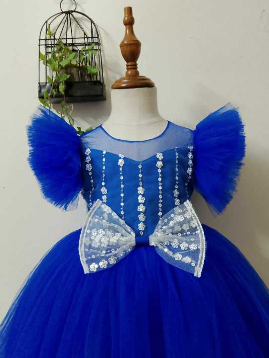 Party%20Dress/%20Frock%20for%20Baby/Kids/Children%20Girls%20(Age%200-8%20Years)%20%E2%80%93%20Blue%20%20Fluffy%20Frock%20with%20Puff%20Sleeves%20-%20Eid%20Collection!%20Birthday/Wedding/Party/Comfortable/Summer/Winter%20-%20Image%202