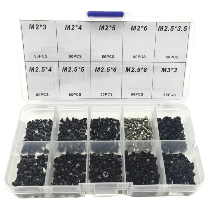 500Pcs%20M2%20M2.5%20M3%20KM%20Screw%20Flat%20Head%20Phillips%20Screws%20Notebook%20Screws%20Kit%20For%20Computer%20Small%20Screw%20-%20Image%202