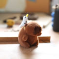Kawaii Plush Capybara Keychain Cute Bag Pendant Creative Fluffy Animals Keyring Stuffed Doll Toy Children Birthday Gift.
