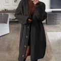 Sweater Cardigan Loose Thick Buttons Long Sweater Cardigan. 