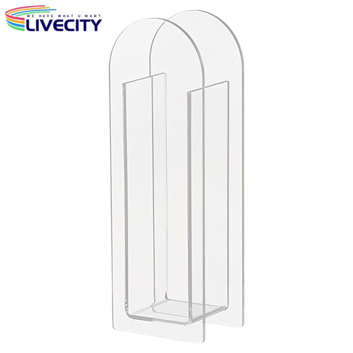 Clear Acrylic Vase Modern Clear Acrylic Flower Vase for Home Office Dining Table Centerpiece Stylish Transparent Floral Holder for Hydroponic Plants Desktop Decoration Container Hydroponic Plant Vase