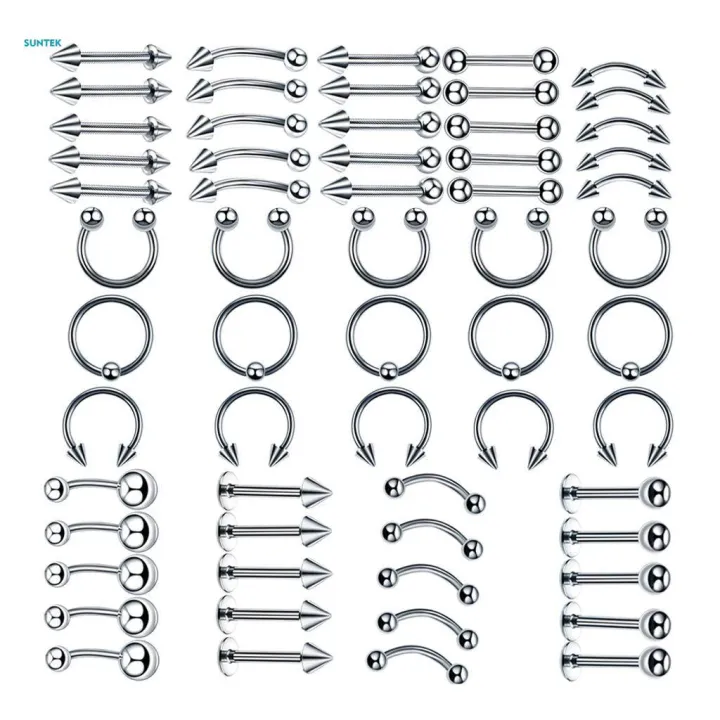 5x60%20Pieces%20Nose%20Lip%20Tongue%20Eyebrow%20Tragus%20Navel%20Belly%20Ring%20Piercings%208mm%20-%20Image%208