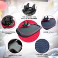 Multifunction Car Anti-Slip Mat Auto Phone Holder, Anti Slip Mat Auto Phone Holder，Anti Skid Car Dashboard Sticky Pad with Phone Holder, Car Dash Accessories Anti Slip Mat - Black Red. 