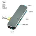 Powered Type C to USB TypeC to 3.5MM Jack USBC PD Type-C to HDMI Adapter Converter Hub Splitter Docking Station for MacBook. 