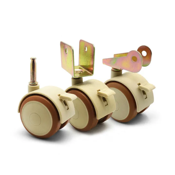 4Pcs%202''%20Furniture%20Crib%20Swivel%20Casters%20Cabinet%20Clamp%20with%20Brake%20Wheels%20Nylon%20Furniture%20support%20leg%20for%20Chairs%20Baby%20Bed%20Trolley%20-%20Image%203