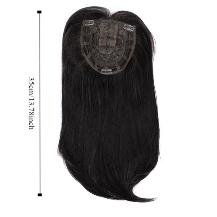 Middle Part Toppers Head Top Middle-part Bangs Hair Toppers Toupee Synthetic Hairpiece ...