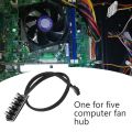 1 To 5 4-Pin TX4 PWM CPU Cooling Fan/Case Splitter Adapter Braided Power. 