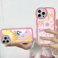 BILI for Vivo S1 Pro Back Cover With Free Ring Holder Beauty Sailor Moon Soft Transparent Colorful Wavy Phone Cases. 