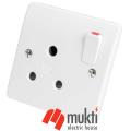 MK Made in Malaysia LOGIC PLUS 15A 3 Pin Round AC Socket with Switch A/C Three 3Pin. 