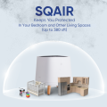 Sqair Chemical Warfare Smart Air Purifier with HEPA (H12) and Carbon Filter for Home and Office | Formaldehyde Odor and Smoke Removal Air Purifier for Kitchen and Room | Bedroom and Living Room Air Purifier for Pollen and Dust Allergies.