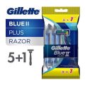 Gillette Blue 2 Plus Razor 6 PCs Germany.