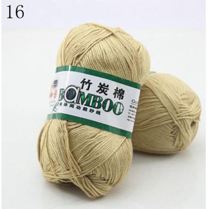 High quality soft and smooth natural bamboo cotton hand woven yarn, baby cotton crochet knitted fabric
