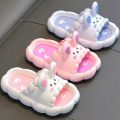 Summer Children's Slippers Cute Cartoon 3D-Rabbit Slippers Breathable Non-slip Home Bathroom Soft Slipper Kids for girls. 