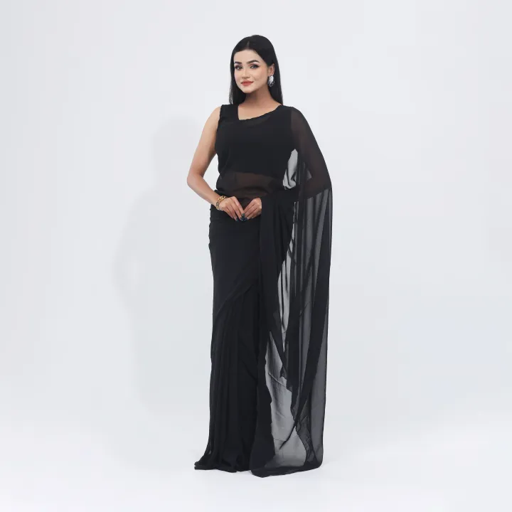 Simple%20Elegance%20Weightless%20Georgette%20Saree%20for%20Women%20-%20Black%20Color%20-%20Suitable%20for%20All%20Season%20and%20Occasions%20-Perfect%20Casual%20Wear%20-%20Image%203