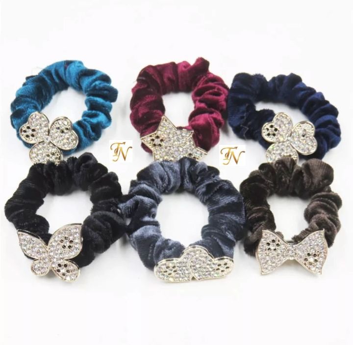 6%20pcs%20Velvet%20Elastic%20Rubber%20Hair%20Band%20For%20women%20-%20Hair%20Band%20-%20Hair%20Clip%20-%20Hair%20Clip%20-%20Crown%20-%20Image%202