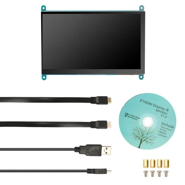 KOGEEK 5 Inches LCD Display Screen CTP Capacitive Touching Panel for Raspberry Pi Display-B 800*480 DIY Module Kit