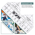 90 Degree Double Strip Quilt Ruler, 10 Inch Acrylic Triangle Rulers. 