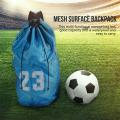 Basketball Football Soccer Training Exercising Mesh Backpack Shoulder Drawstring Bag.