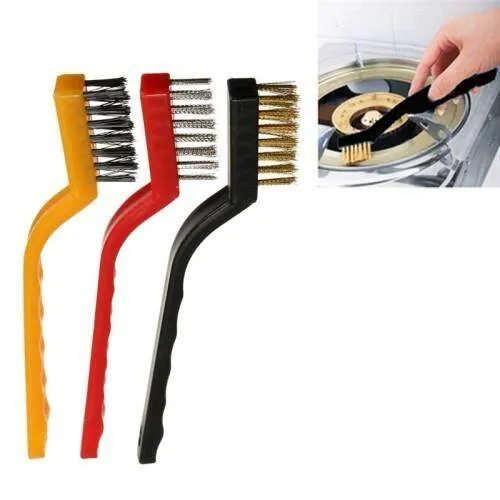 3 Pcs Mini Wire Brush Steel Brass Set Nylon Cleani... – Grandado - View #7