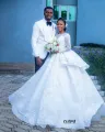 Funyue Elegant Muslim Wedding Dress Luxury Chapel Train Gorgeous Ball Gown Bride Dress Plus Size Mariage 2023 New. 