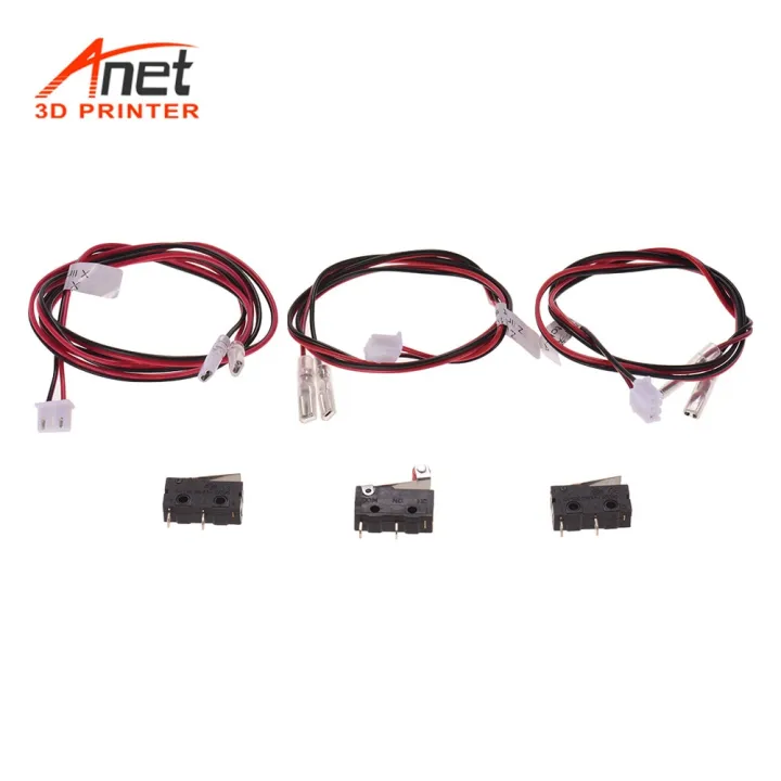 Anet 3D Printer Parts End Stop Endstop Limit Switches Plug Control with 2 Pins Switch 24AWG Cable for Anet A8 Plus Desk