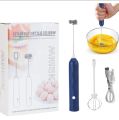 Electric Hand Mixer, 2-in-1 USB Rechargeable Automatic Milk Frother Egg Beater, 5V Lithium Battery Powered Electric Blender with 3 Speed Adjustable. 