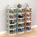 Foldable 5-Tier Plastic Shoe Storage Shelf. 