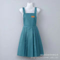 Fashionable plated dress style waterproof kitchen apron for kitchen gardening painting etc or shop.