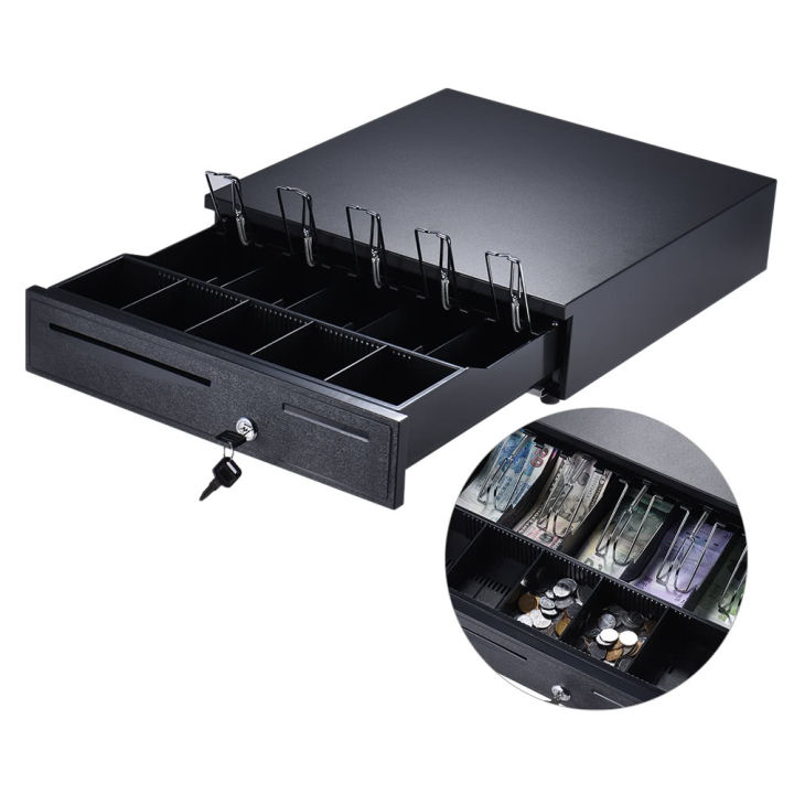 Heavy Duty Electronic 405 Cash Drawer Box Case Storage 5 Bill 5 Coin ...